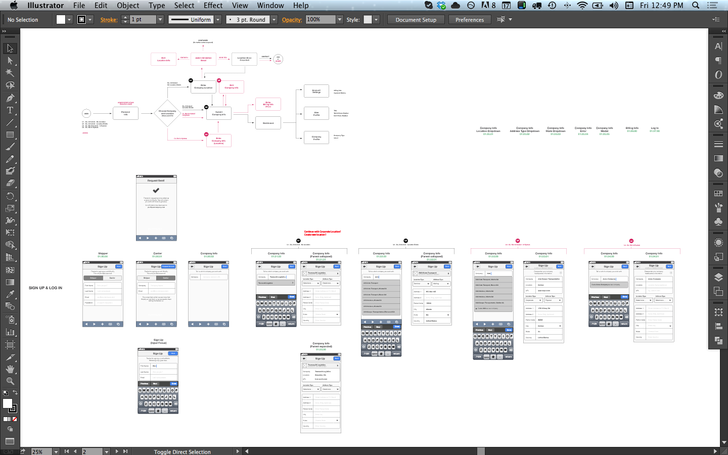 search wireframes