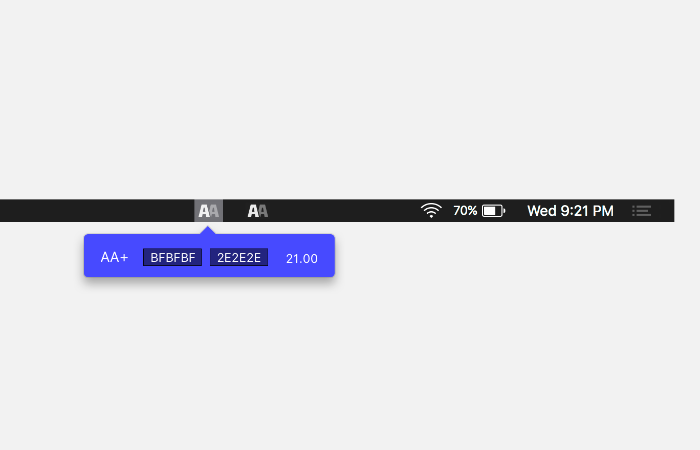 AA menu bar icon
