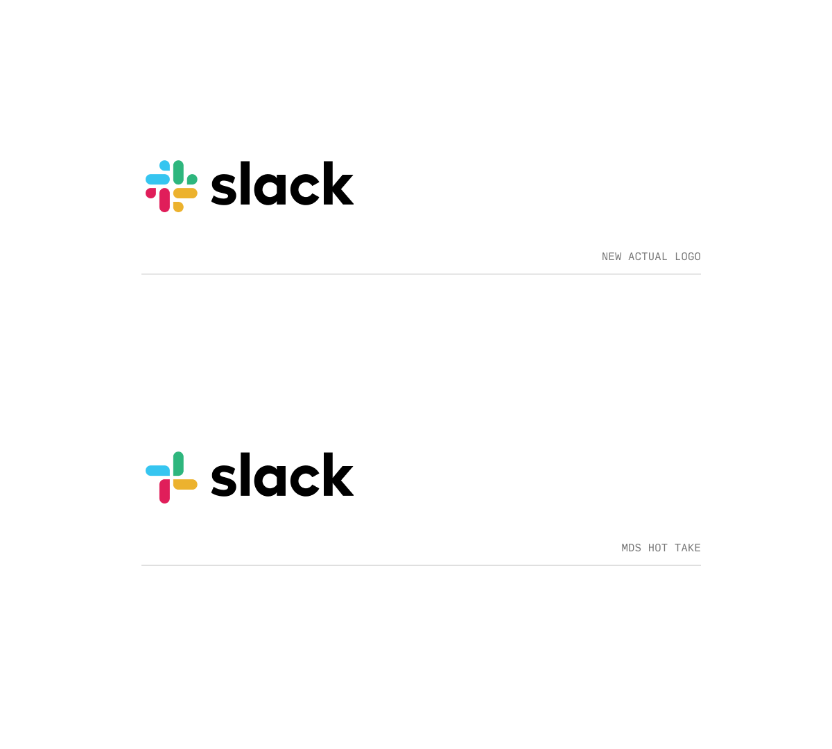 slack logo hottake redesign